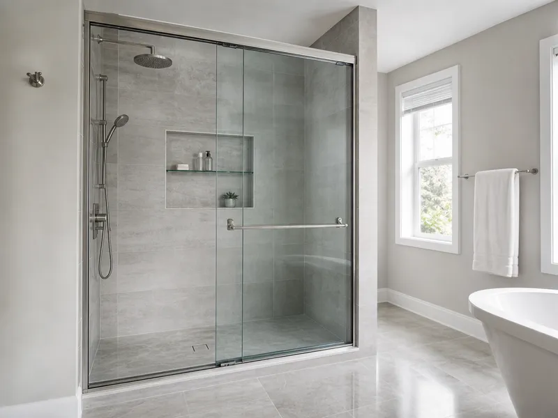 Sliding glass shower door