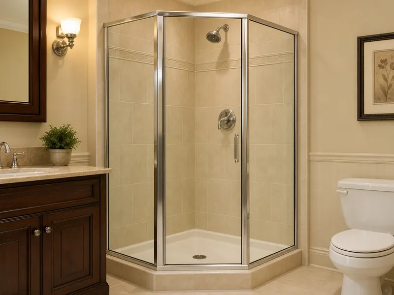 Neo-angle shower enclosure