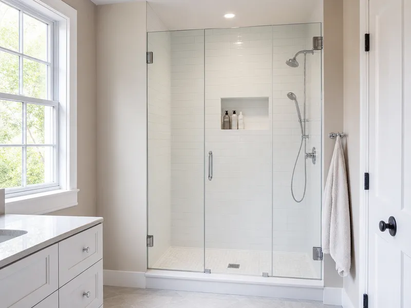Tub-to-shower conversion door