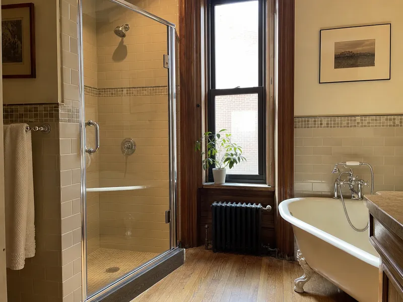 Semi-frameless shower doors