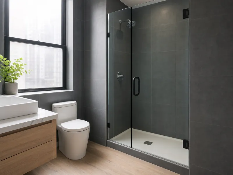Hinged shower doors