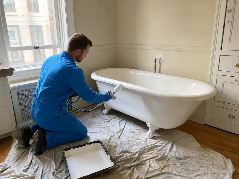 Old yellowed tub, Upper West Side