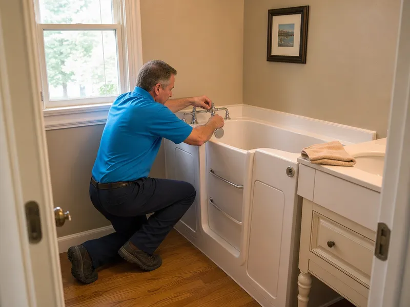 Walk-in tub, Staten Island senior