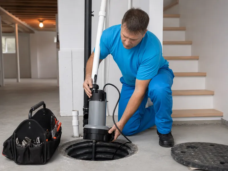 Sump pump installation