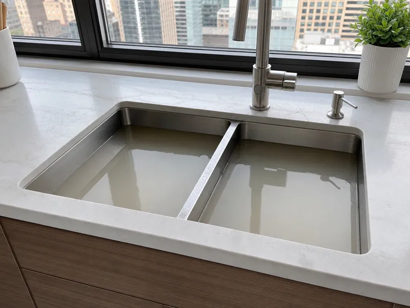 Clogged kitchen sink