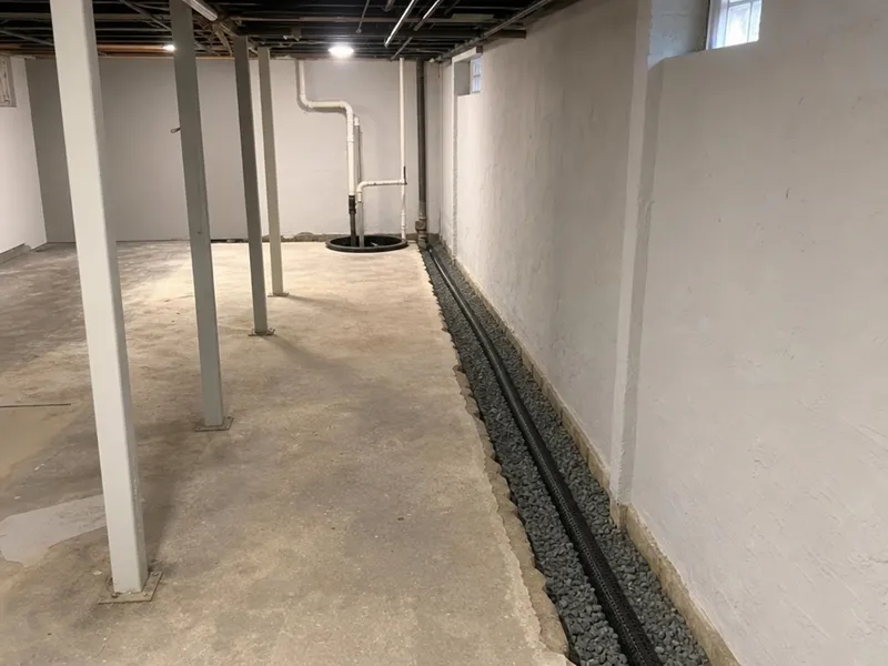 Interior French drain