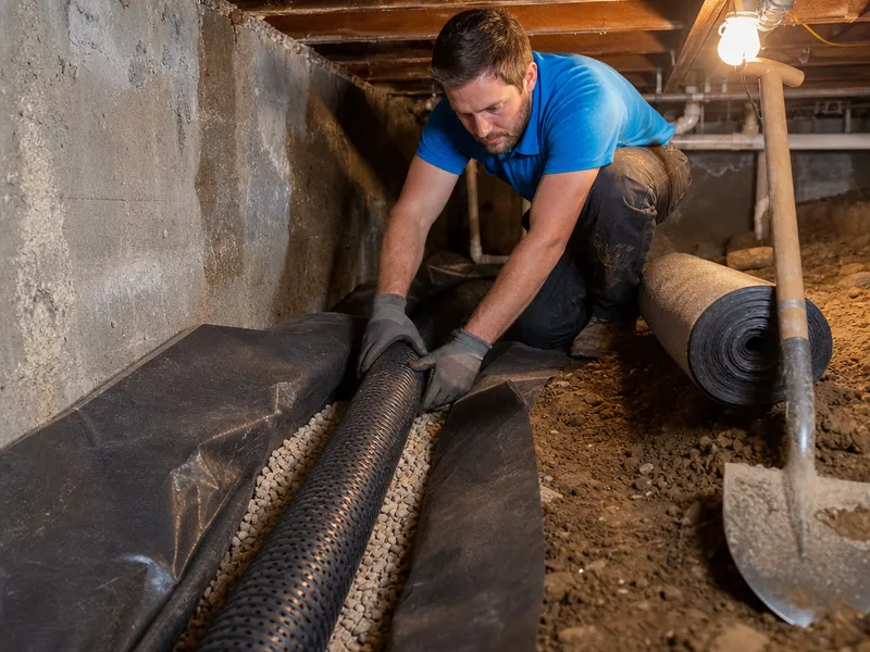 Manhattan pre-war building crawl space
