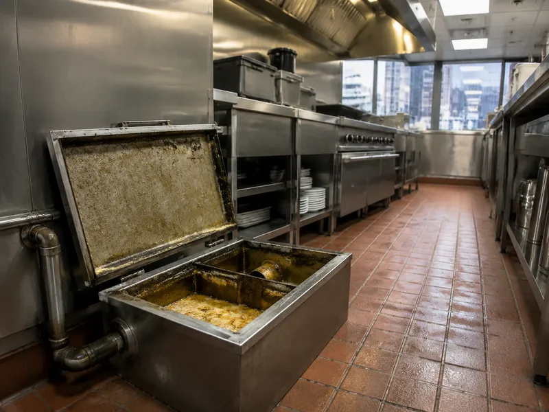 Grease trap buildup