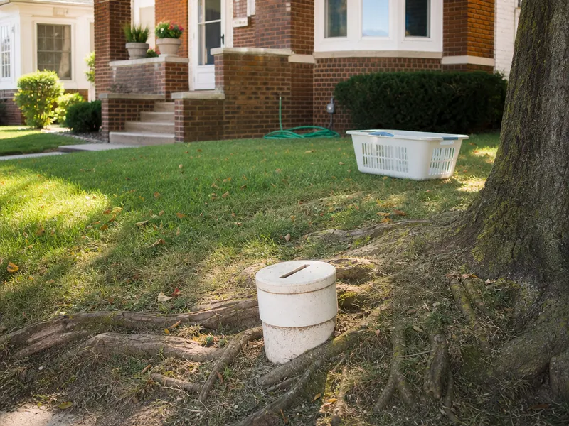 Main sewer line, Queens house