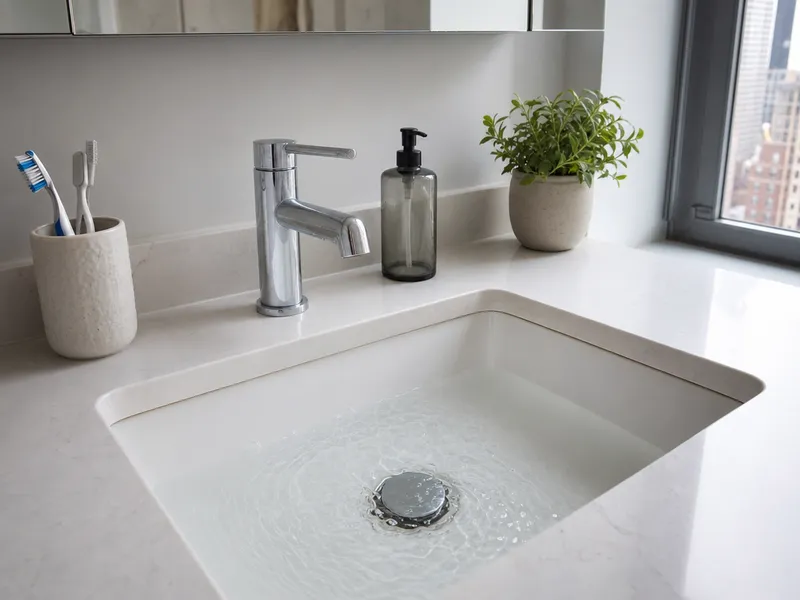 Bathroom sink, Manhattan apartment