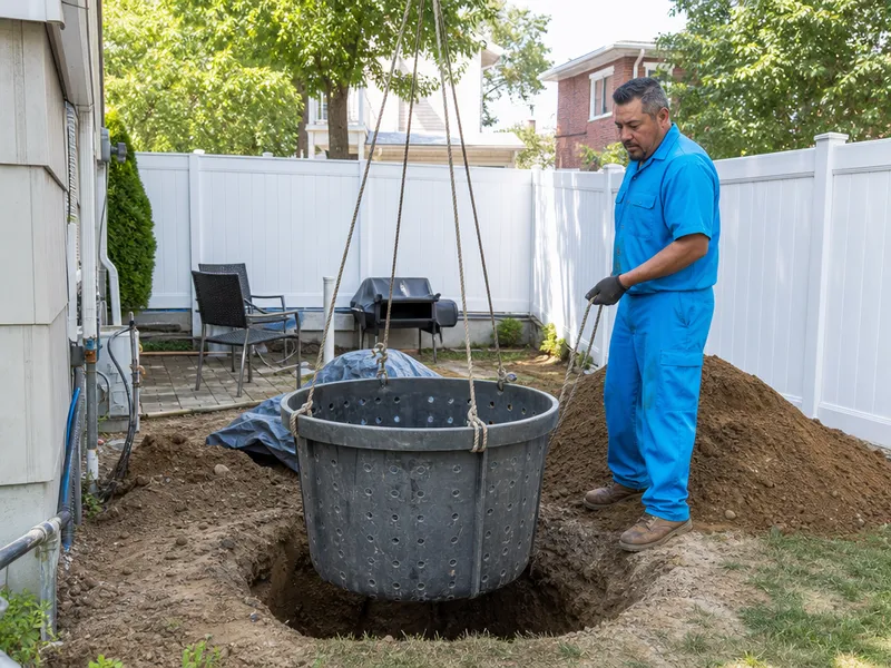 Dry well installation