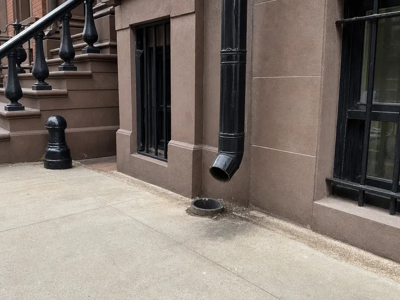 Downspout disconnected