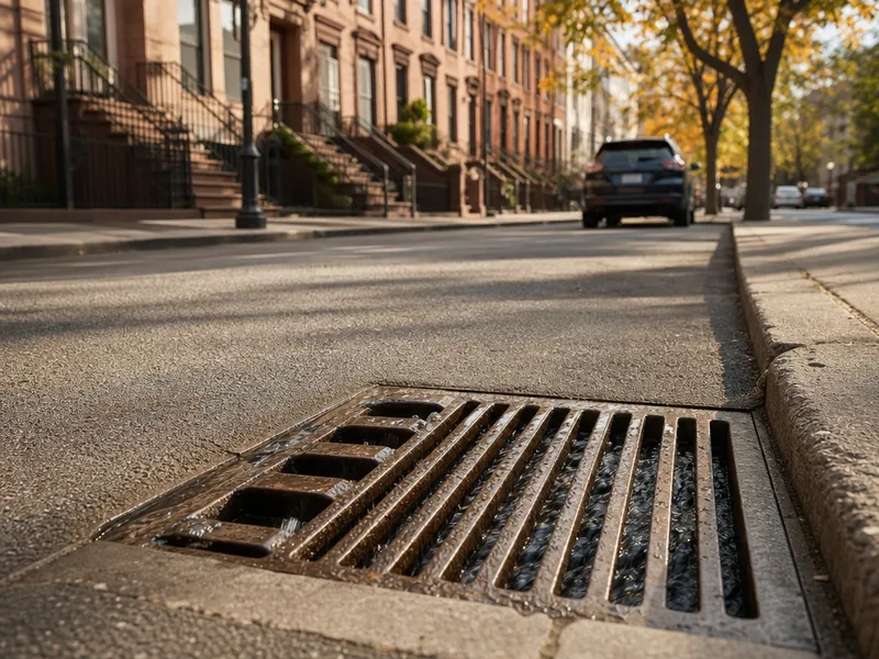 Storm drain line, Brooklyn