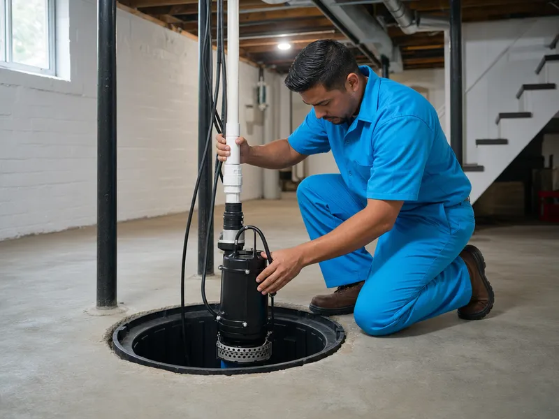 Sump pump installation