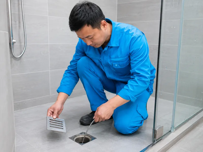 Bathroom drain cleaning