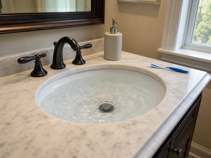 Clogged bathroom sink