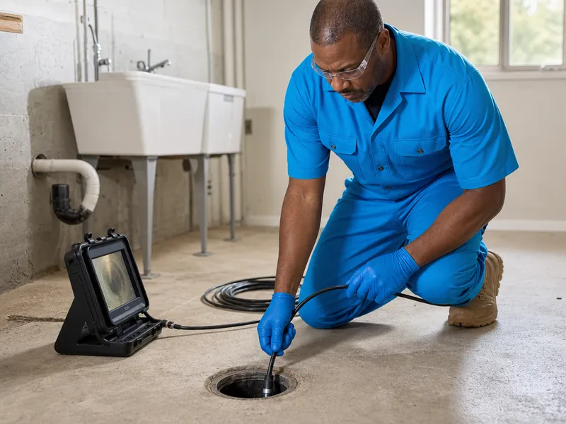 Sewer line camera inspection