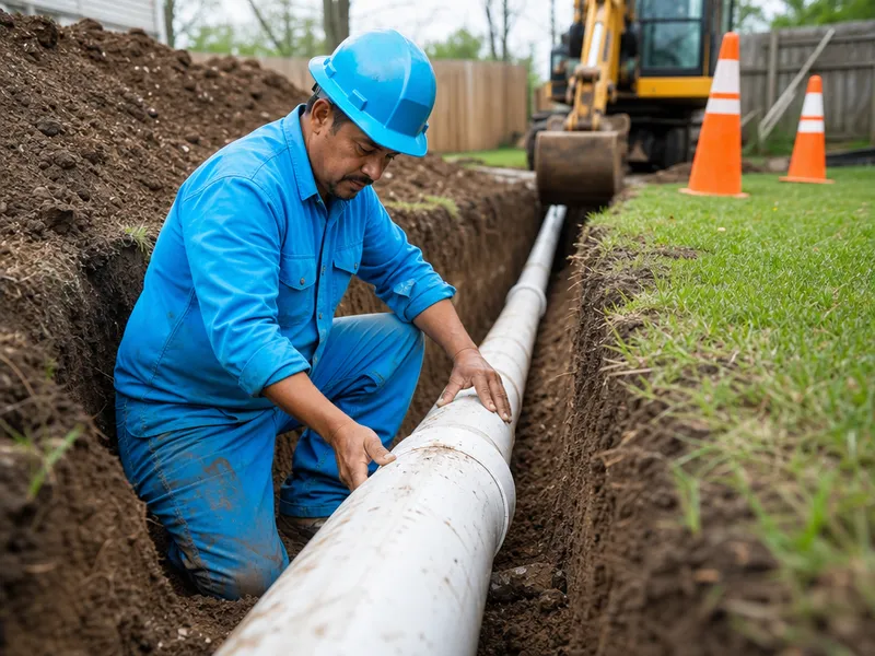Sewer line replacement (excavation)