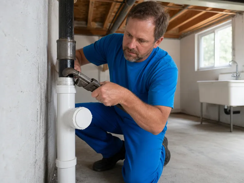 Sewer line cleanout installation