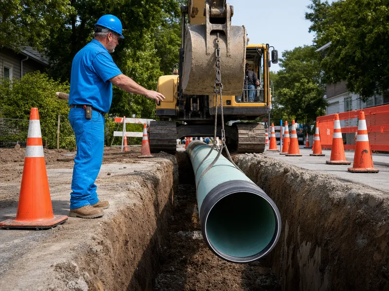 Main sewer line repair and replacement