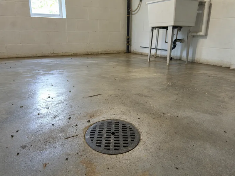 Rodent or insect activity near drains