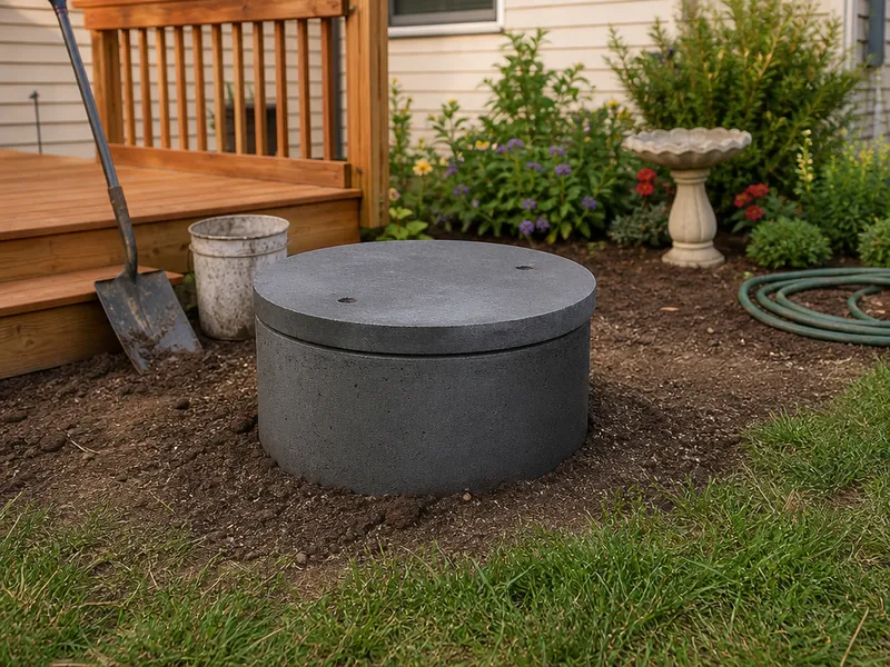 Brooklyn septic tank with riser