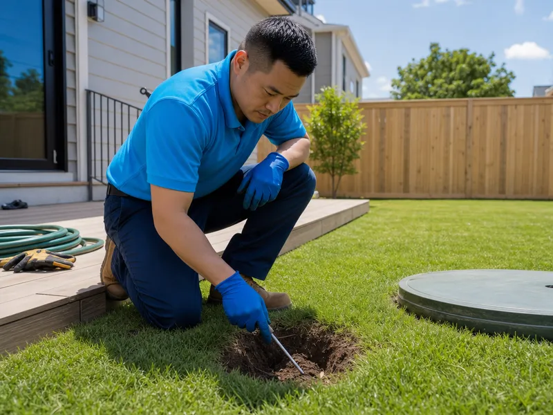 Queens septic system with drainfield
