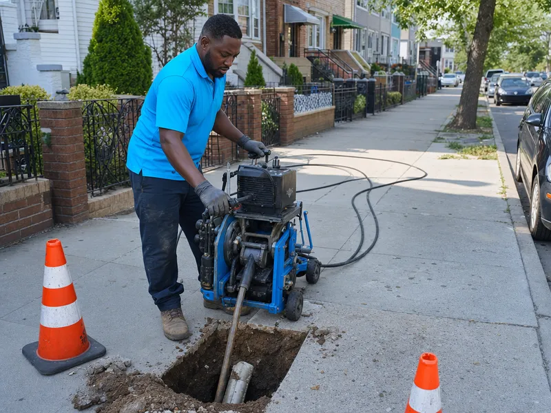 Bronx brownstone sewer