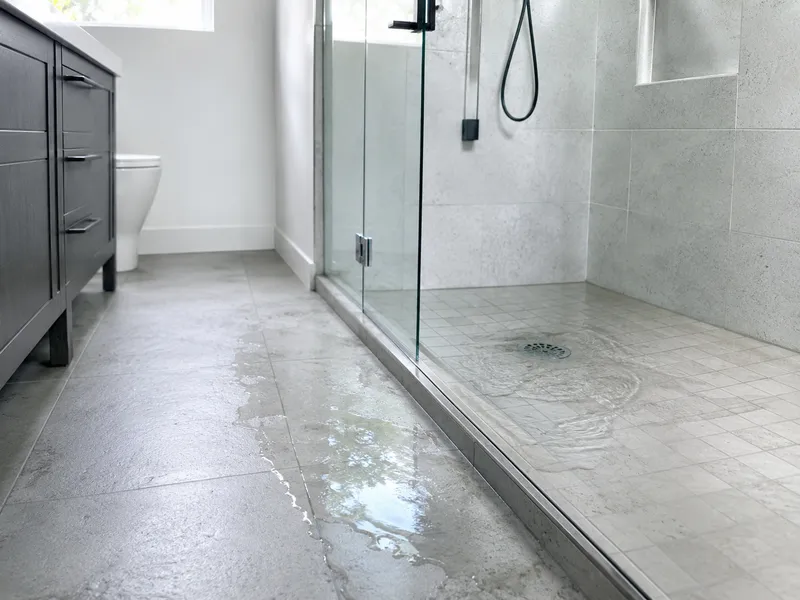 Water backing up from drains