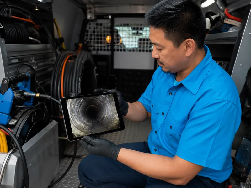 Sewer camera inspection