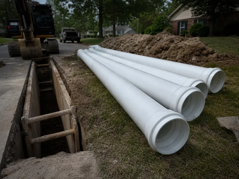 PVC sewer pipe