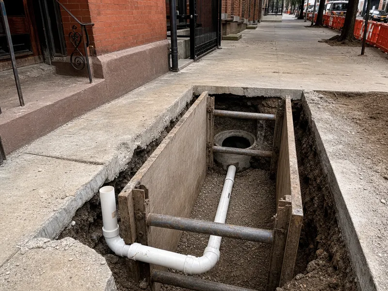 Sewer lateral installation