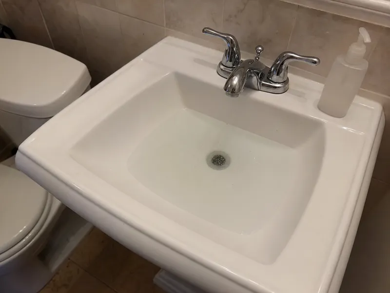 Clogged sink drain