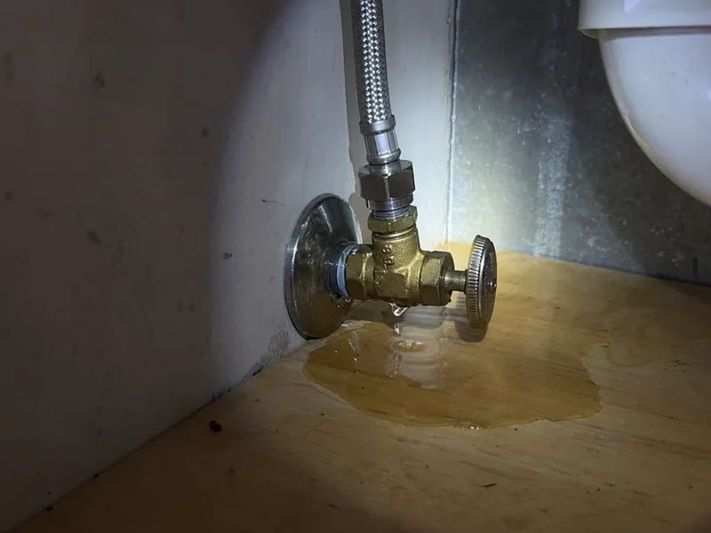 Broken shut-off valve