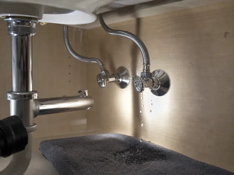 Leaking supply line