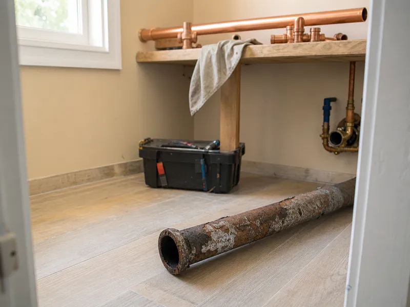 Staten Island house — galvanized pipe