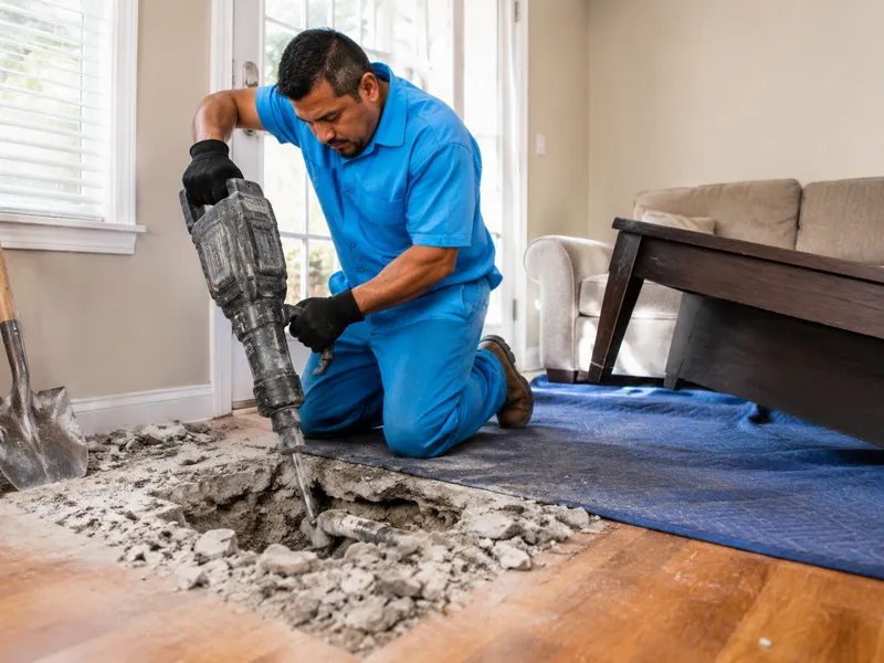 Slab leak repair
