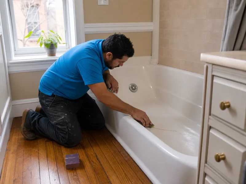 Kohler fiberglass tub, Brooklyn brownstone