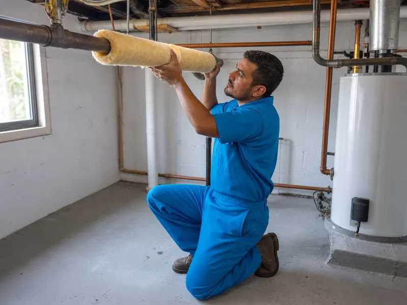 Fiberglass pipe insulation