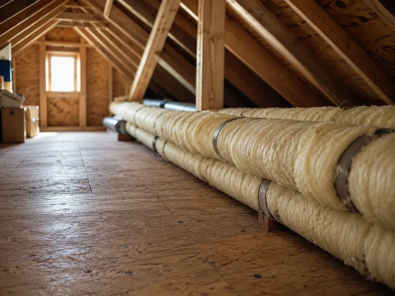 Attic pipes — Queens attic