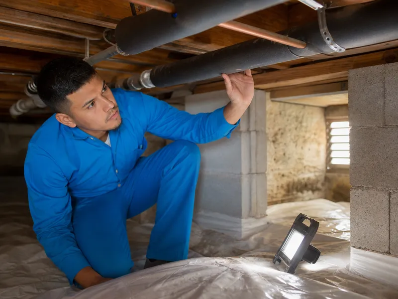 Crawl space pipes — Forest Hills