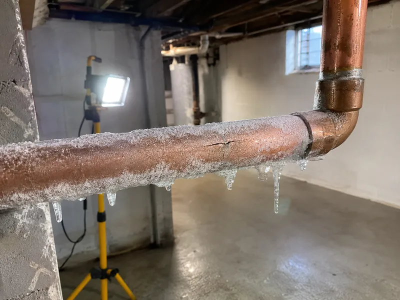 Pipe freeze and rupture