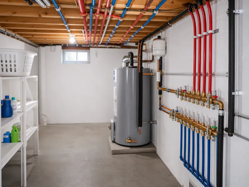 Queens row house, PEX repipe