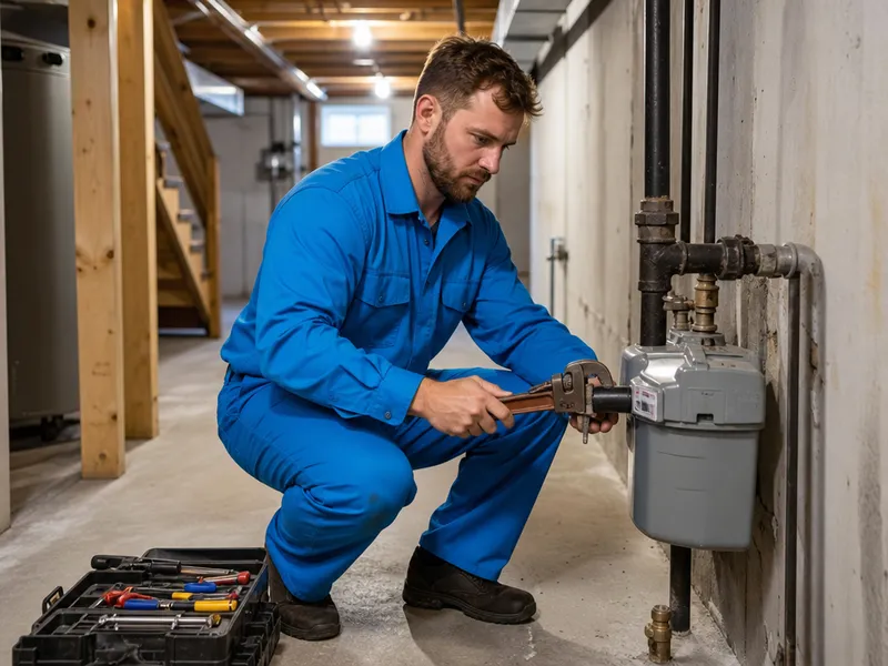 Gas line installation