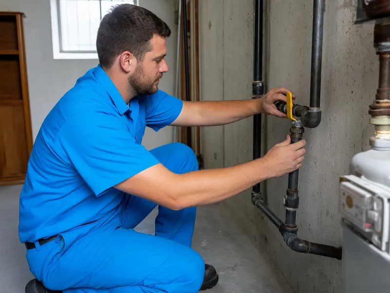 Gas shut-off valve installation