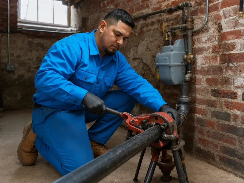 Pipe threading for gas lines