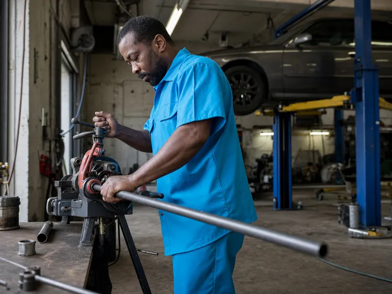 Pipe threading for compressed air