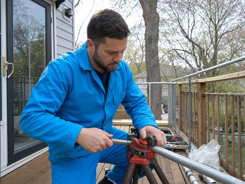 Pipe threading for structural railings