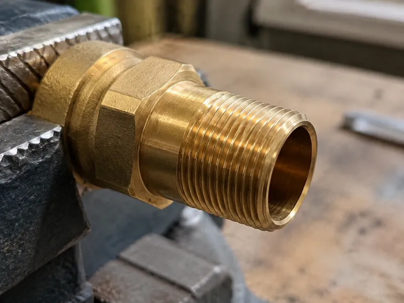 Brass pipe threading