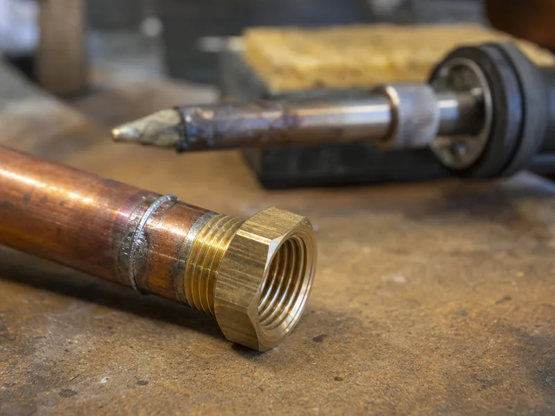Copper pipe threading (with adapters)